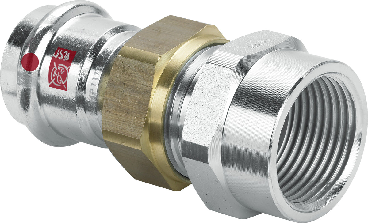VIEGA Viega Verschraubung mit SC Prestabo 1162 in 42mm x Rp1 1/2 Stahl verzinkt – 643 508