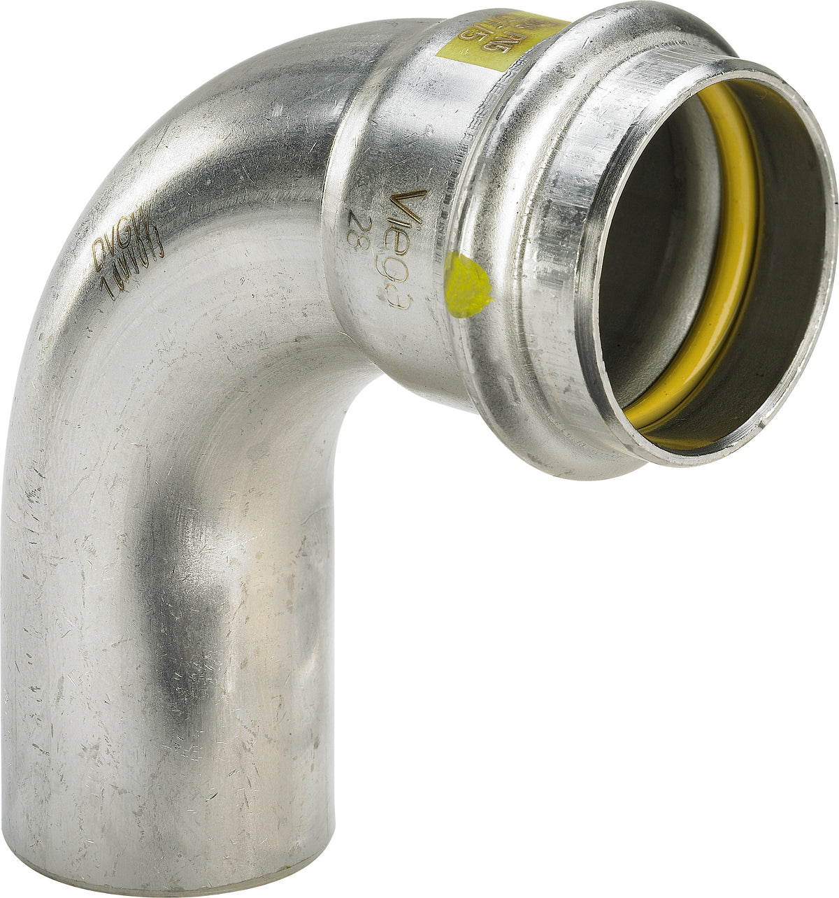 VIEGA Viega Bogen 90 Grad SC Sanpress Inox G 0216.1 für Gas in 22mm Edelstahl – 486 075