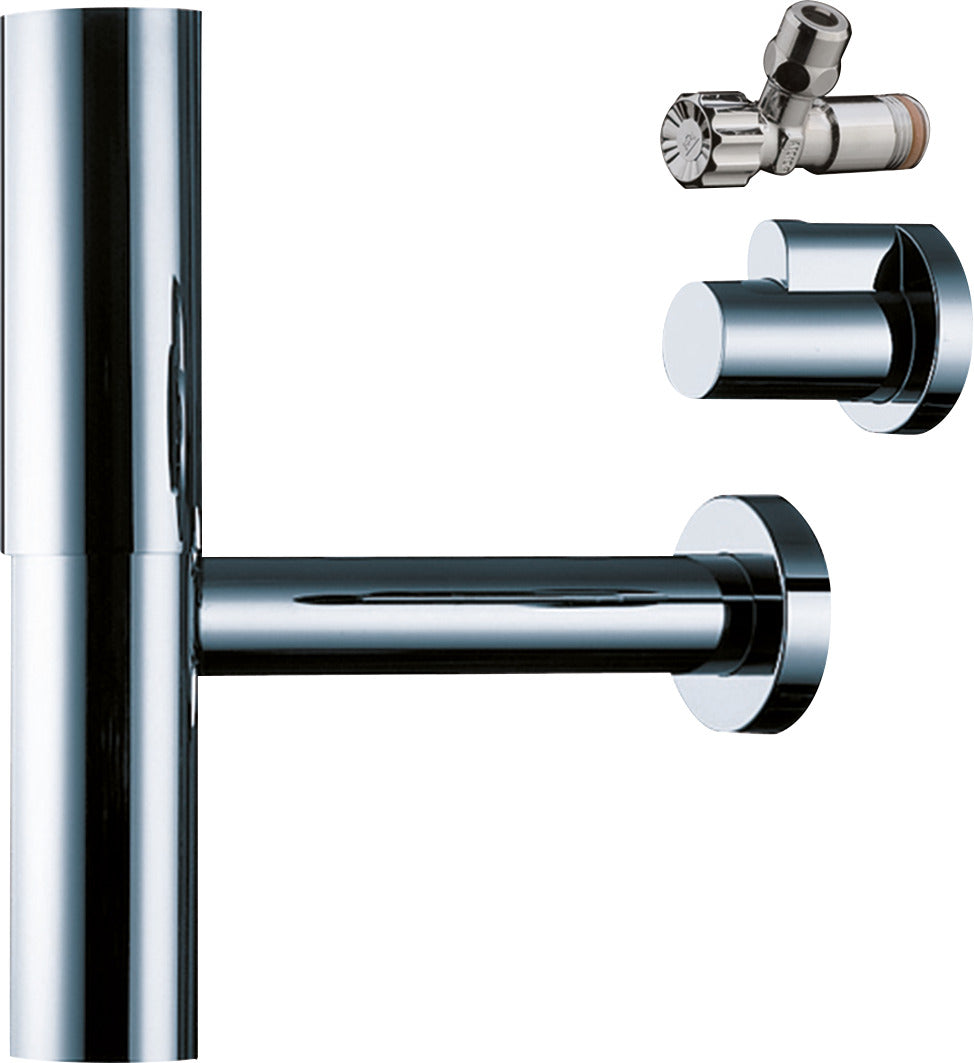 HANSGROHE HG Sifon Flowstar komplett chrom mit zwei Eckventilen und Schubern – 52120000