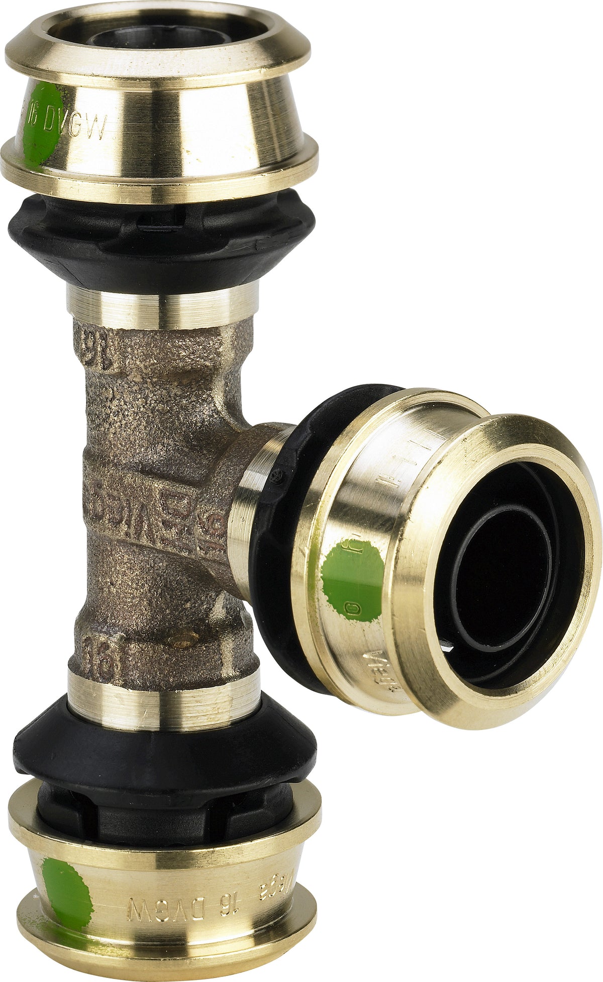 VIEGA Viega T-Stück mit SC Raxofix 5318 in 25mmx16mmx20mm Siliziumbronze – 647 353