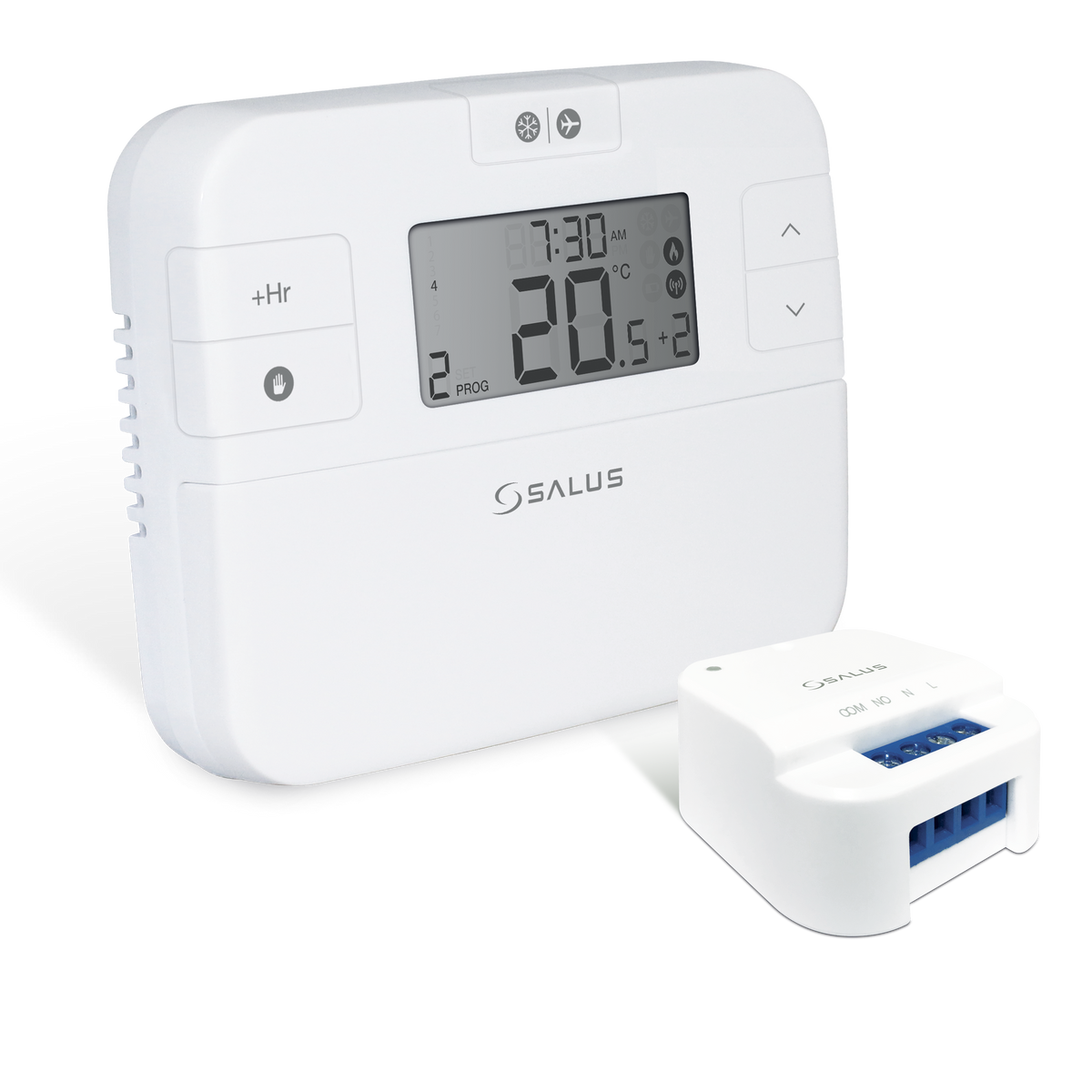 SALUS Digitales Funk-Raumthermostat programm., Funk Empfänger UP-Relais, 16A – 110515