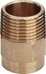 ALVA Übergangsnippel 94243G in 12mm R1/2 Rotguss - ACRG6243G1/2.12