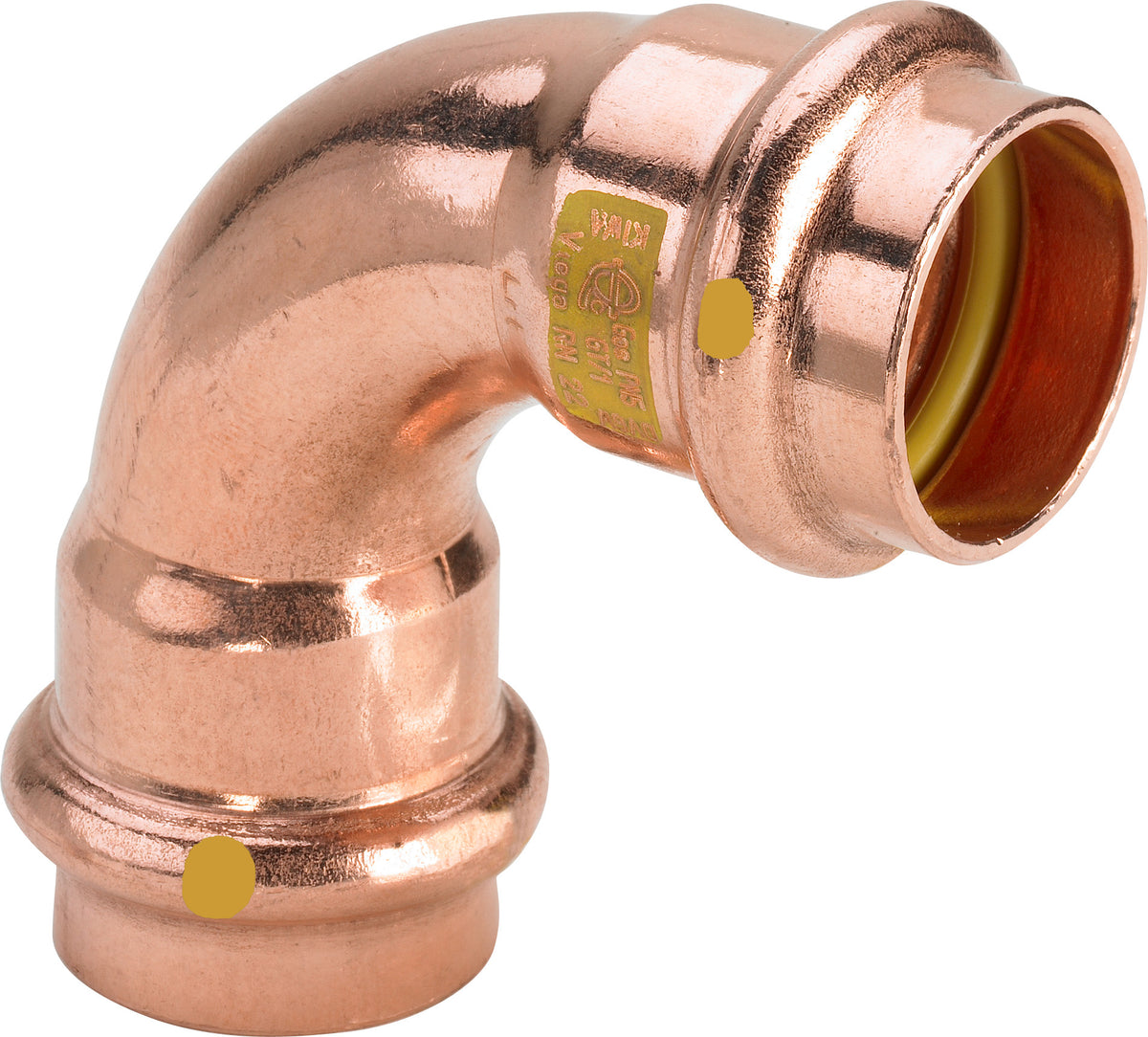 VIEGA Viega Bogen 90 Grad mit SC Profipress G 2616 für Gas in 18mm Kupfer – 345 471