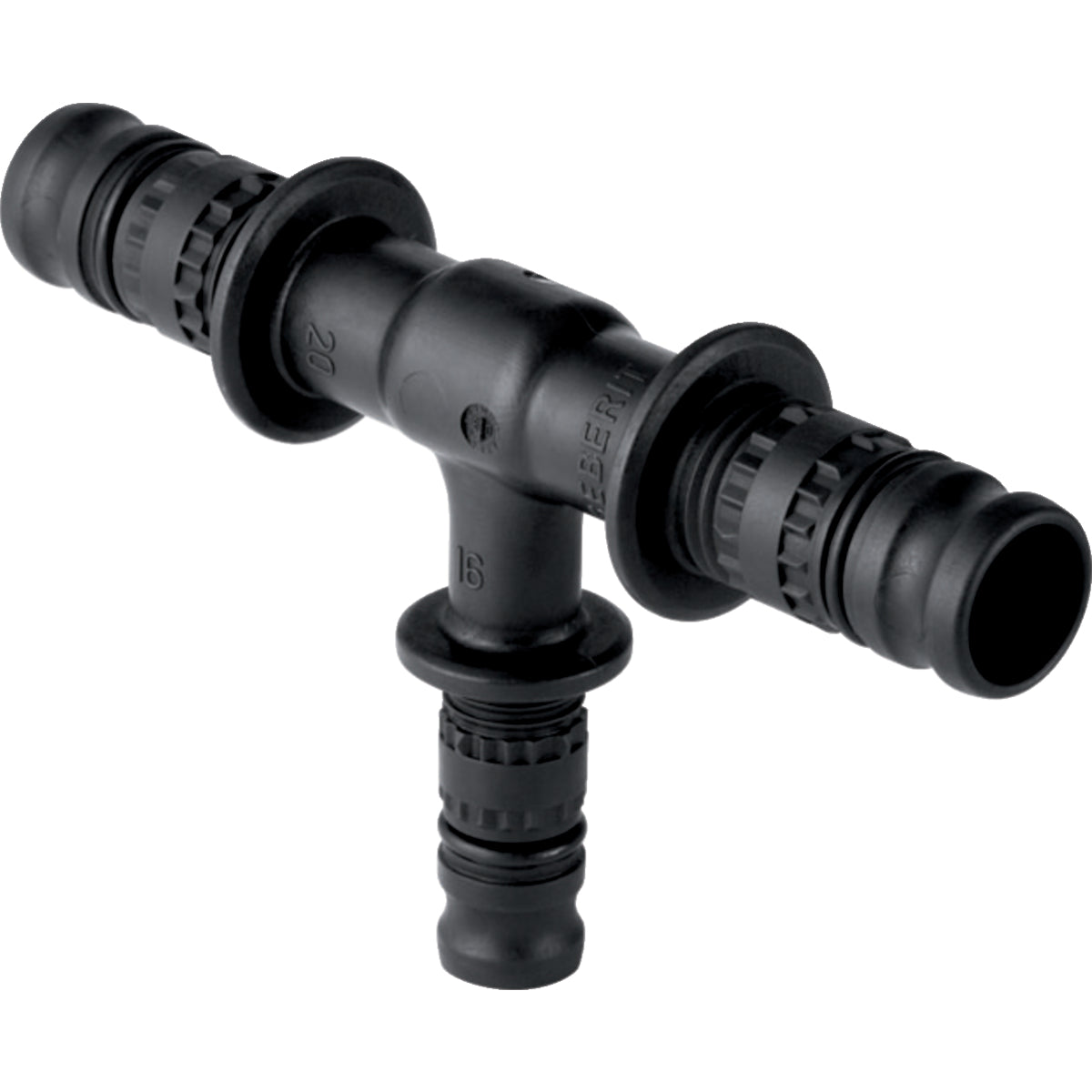 GEBERIT GE Mepla T-Stueck reduziert PVDF 90 Gr. d32 x 26 x 32mm – 624.319.00.5