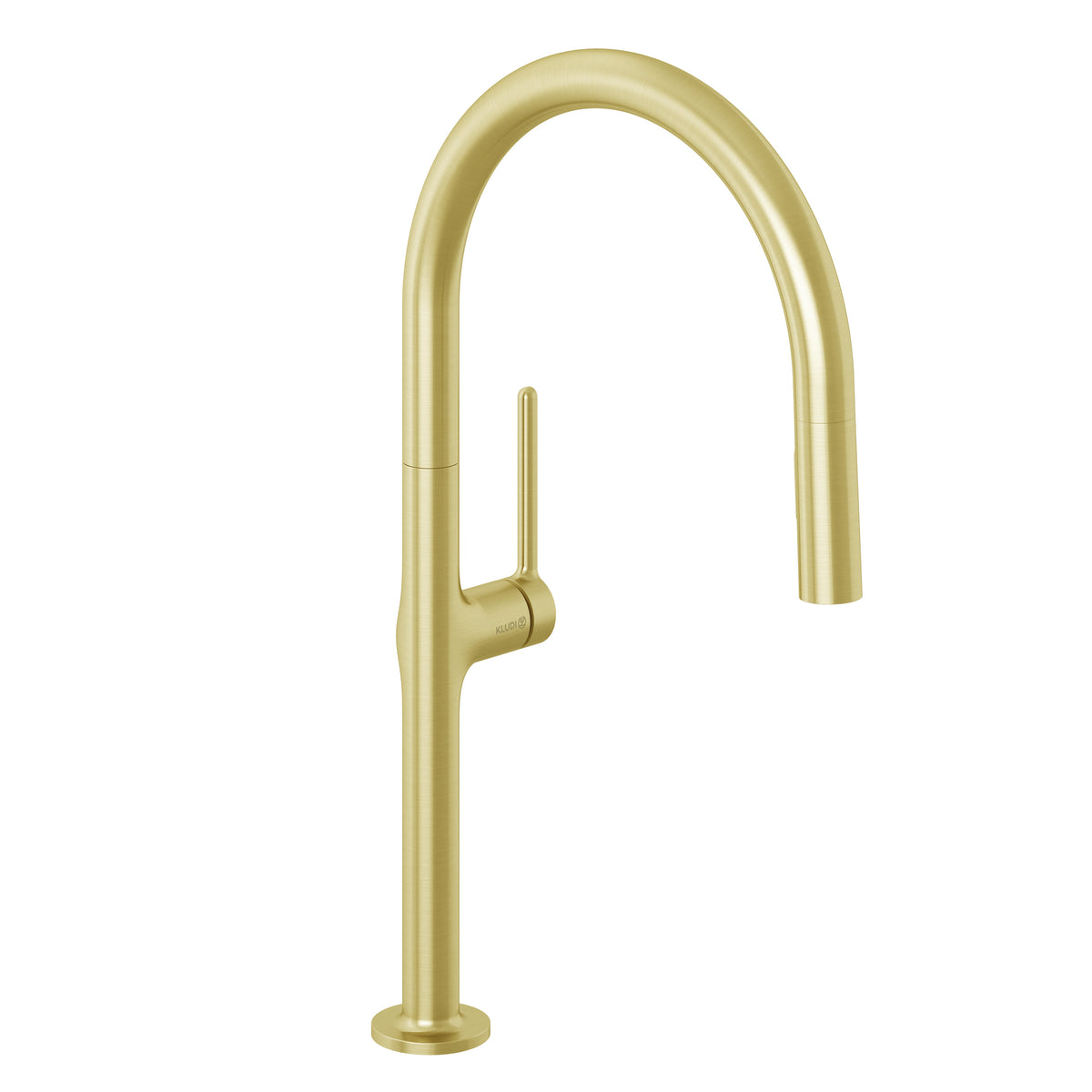 KLUDI KLUDI-REEF Spültisch-Einhandmischer herausz. Geschirrbrause Brushed Gold – 50851N075