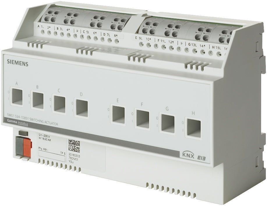 SIEMENS N 532D51 Schaltaktor 8x AC 230V, 10AX, C -Last – 5WG1532-1DB51