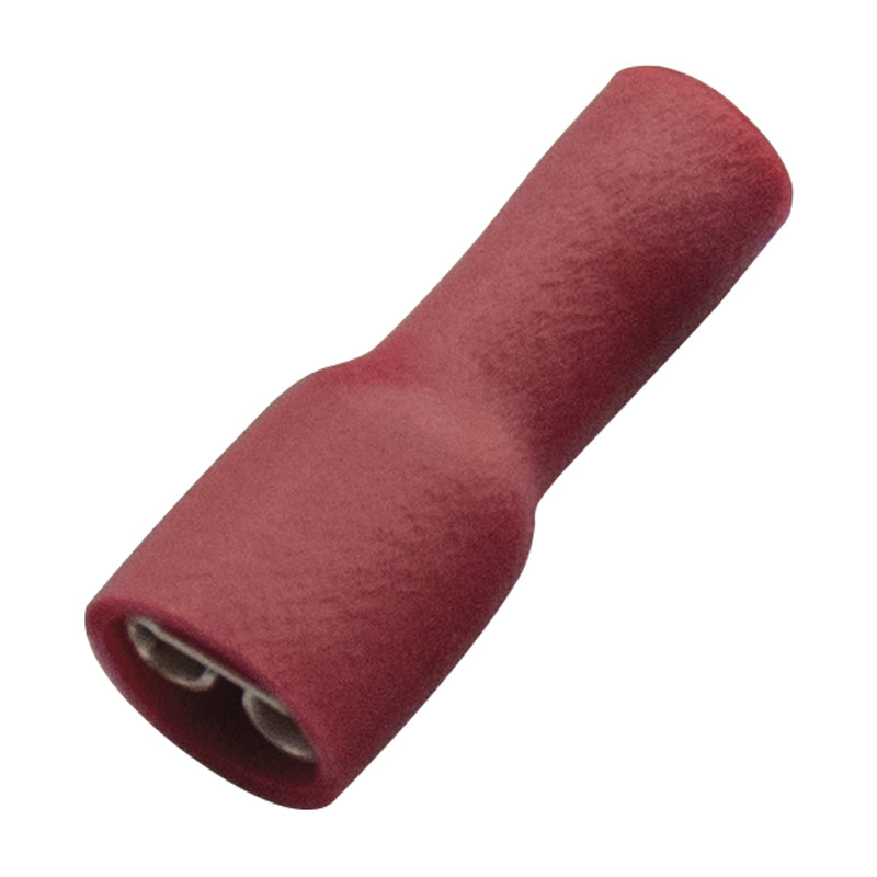HAUPA Flachsteckhülse rot vollisoliert 0,5-1,0/6,3x0,8 PVC – 260414