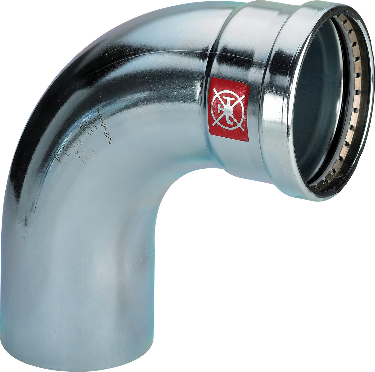 VIEGA Viega Bogen 90 Grad mit SC Prestabo 1116.1XL in 76,1mm Stahl verzinkt – 597 658