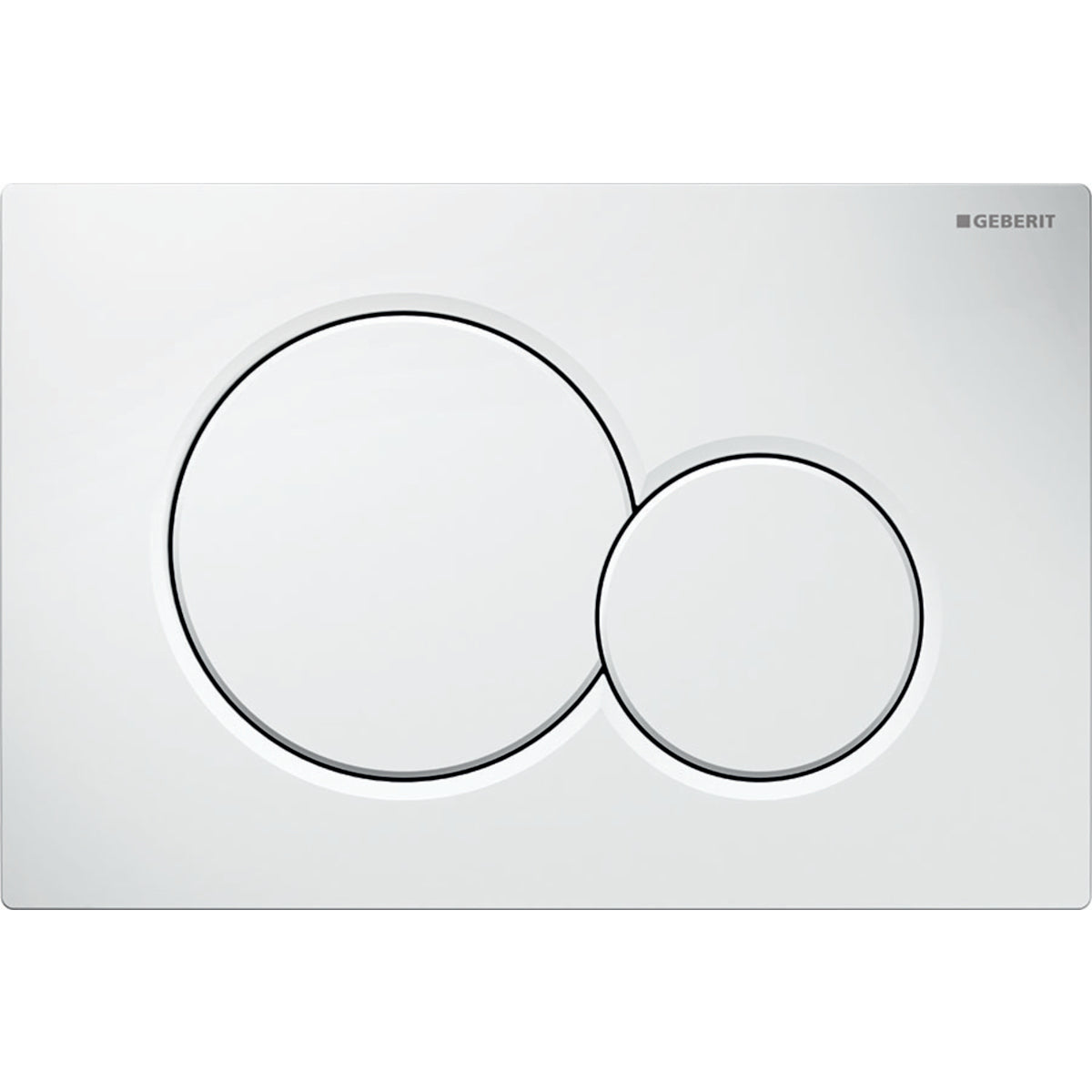 GEBERIT GE Betaetigungsplatte Sigma01 2-Mengen weiss, round – 115.770.11.5