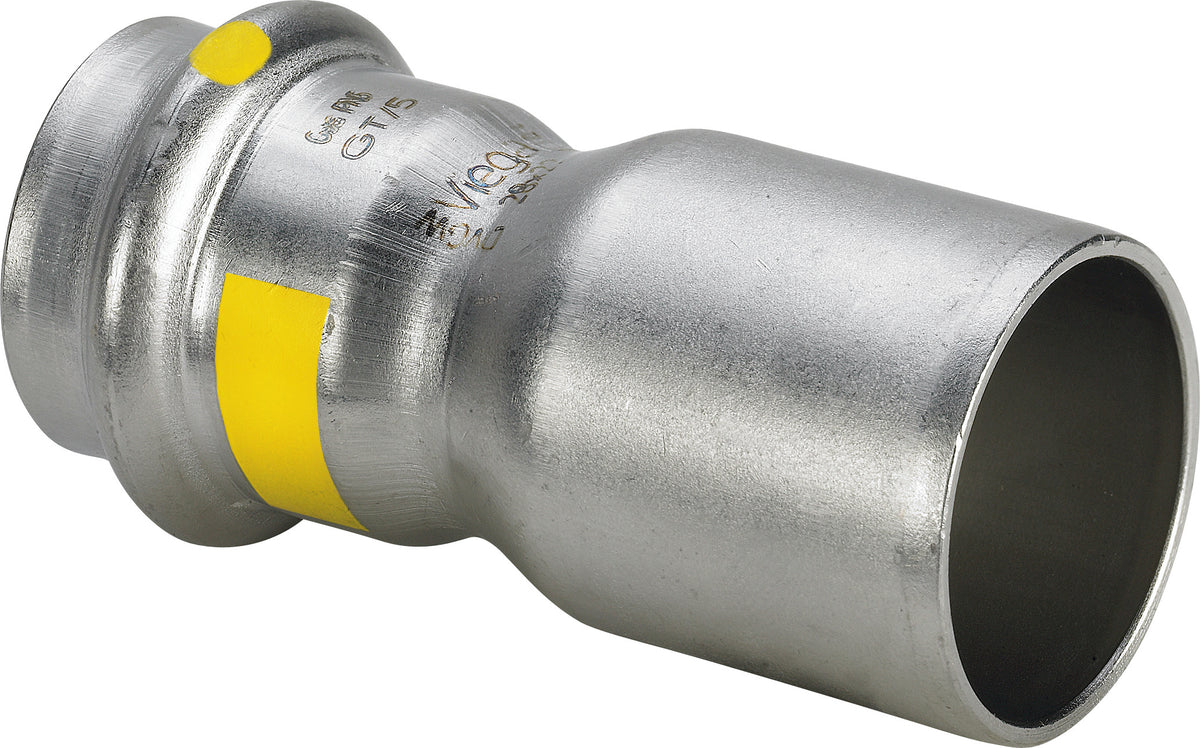VIEGA Viega Red.-Stück mit SC Sanpress Inox G 0215.1 für Gas in 42x35mm Edelstahl – 487 201