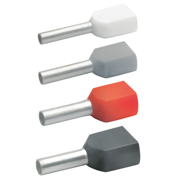 KLAUKE Zwillings-Aderendhülse isoliert, 2 x 10 mm² – 87614