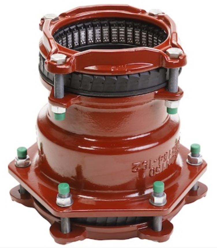 FISCHER GEORG Multi Joint Red.Kuppl.Schrb.A2 pulverb. Fig.3107 DN 150(154-192) x 100(104-132) – 709405636