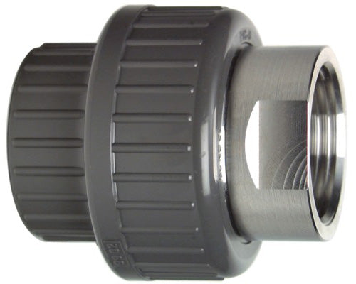 FISCHER GEORG GF Übergangsverschraubung PVC-U/1.4404 d 32x1" IG, Dichtung EPDM – 721540208