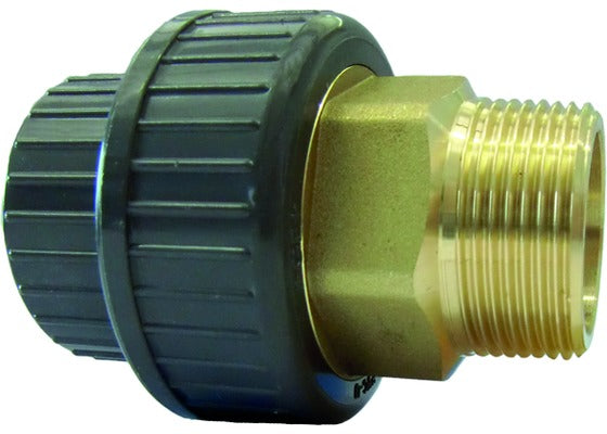 FISCHER GEORG GF Übergangsverschraubung PVC-U/Ms d 32x1" AG Dichtung EPDM – 721550908