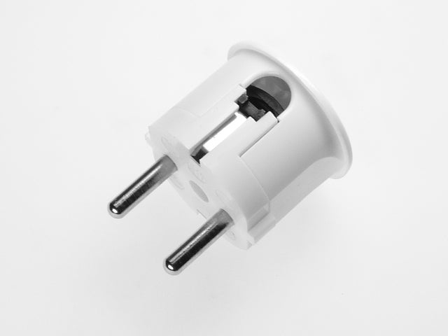 SCHURRER Schutzkontakt-Winkelstecker ohne Tülle kalkweiß – K517/KWS