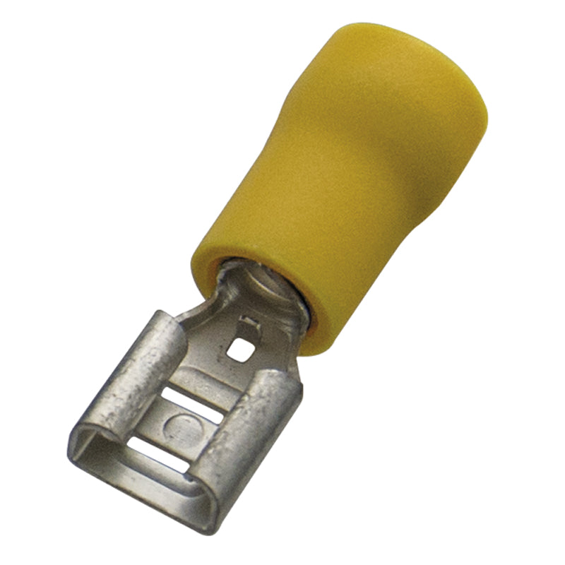 HAUPA Flachsteckhülse gelb isoliert 4,0-6,0/6,3x0,8 PVC – 260396