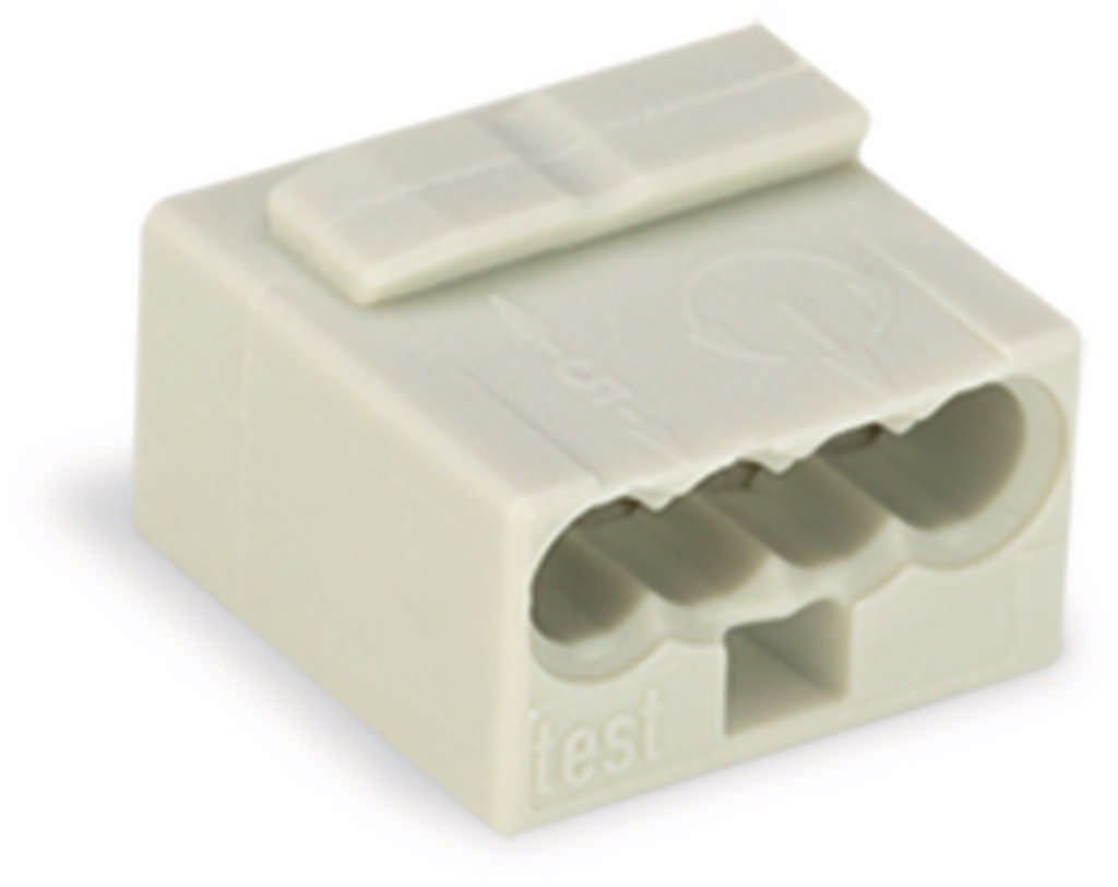 WAGO MICRO Verbindungsklemme 4-polig max. 0,8 mm², hellgrau – 243-304