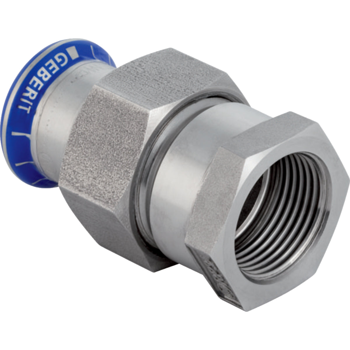 GEBERIT GE Mapress ES Uebergangsverschraubung mit UeWM aus Edelstahl d54mm x Rp2 – 35356