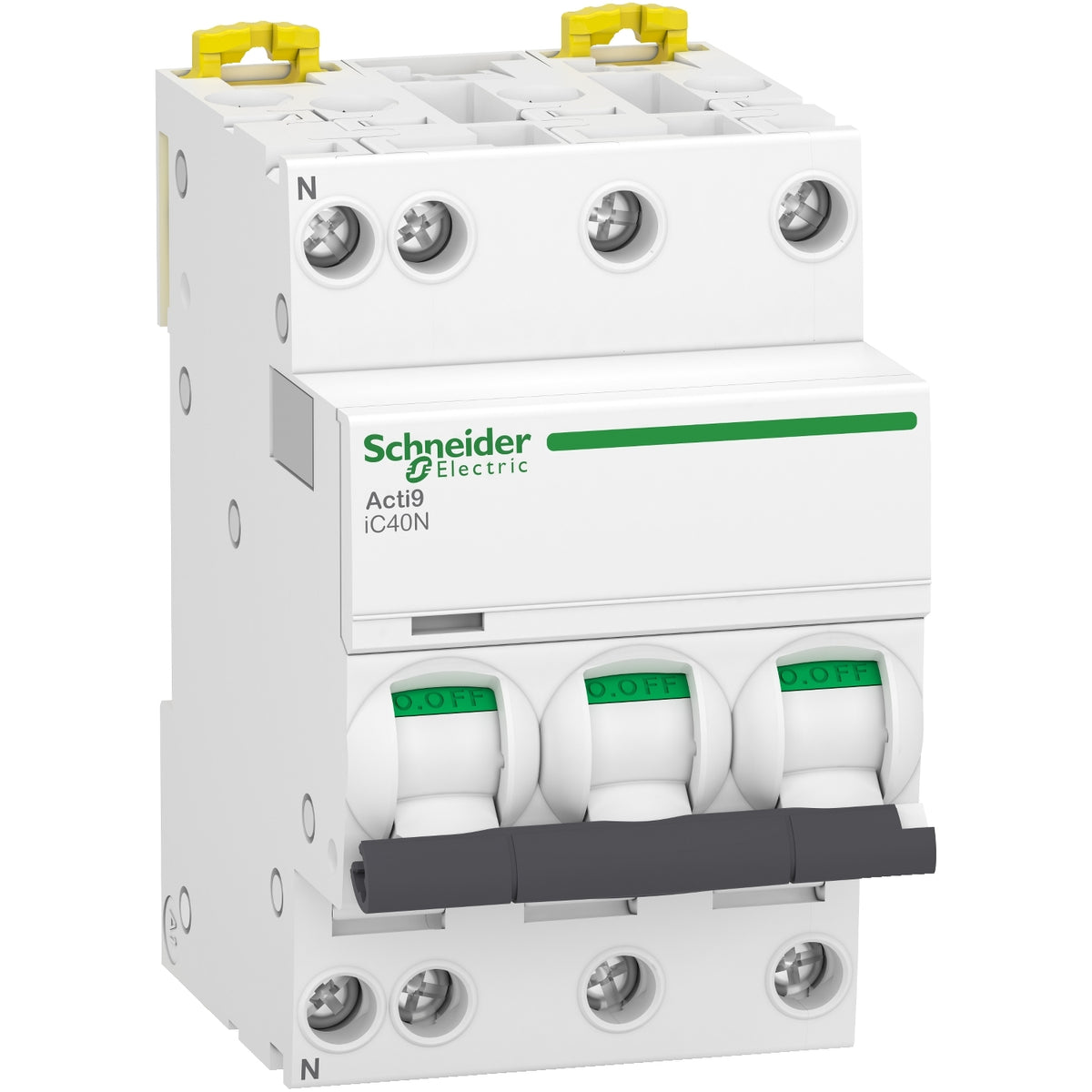 SCHNEIDER ELECTRIC Acti9 iC40N - Leitungsschutzschalter - 3 P+N - 25A - C Kurve - 6kA/10kA – A9P54725
