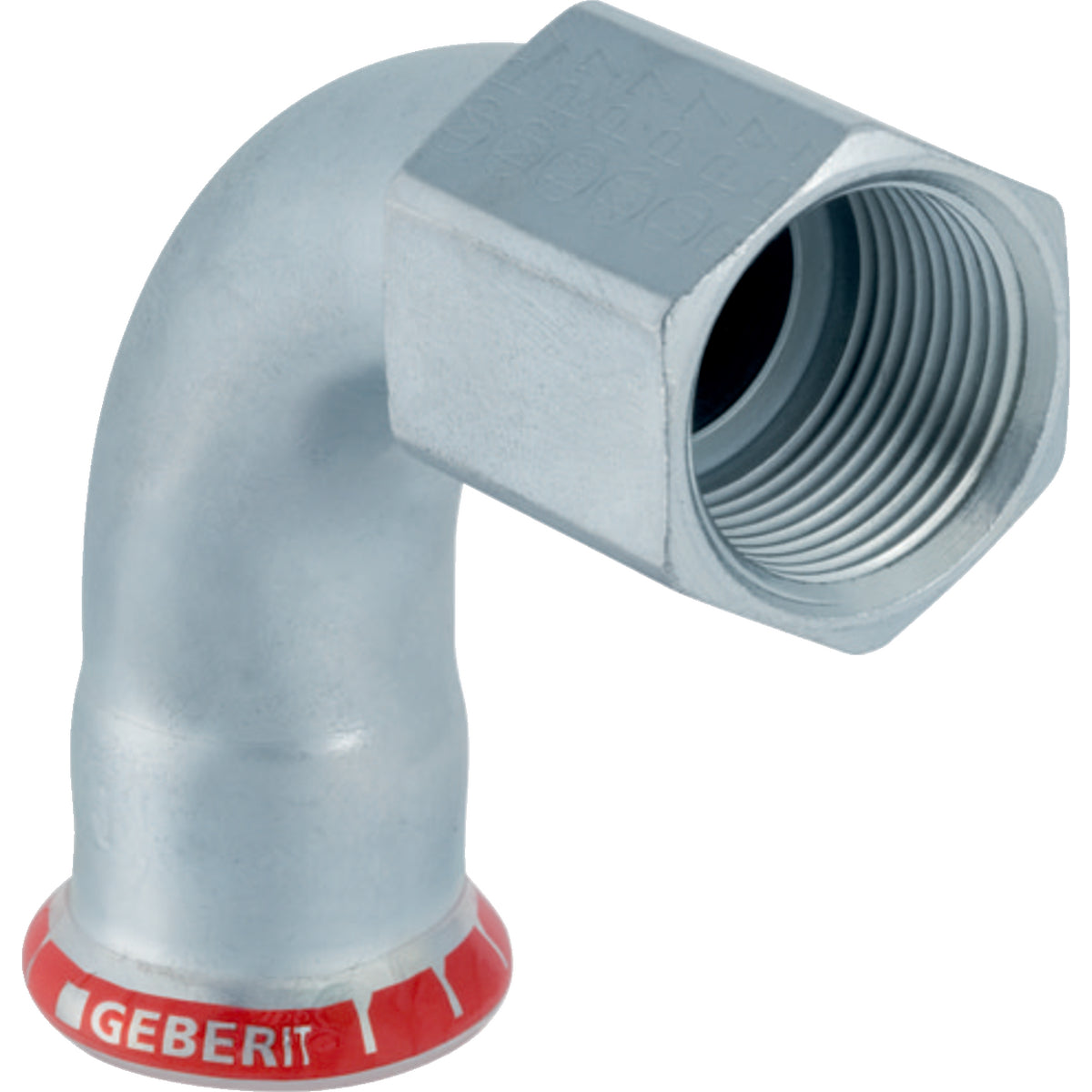 GEBERIT GE Mapress C-Stahl Uebergangsbogen 90 Gr. d28mm x Rp1/2 verzinkt – 20558