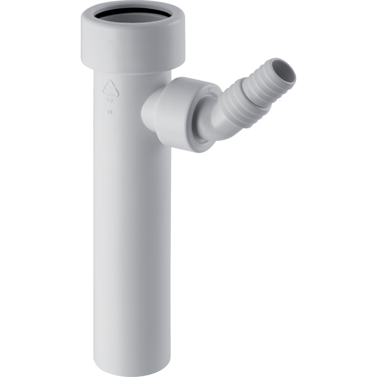 GEBERIT GE Anschlussstutzen m Quetschverschraub. d40mm, weiss, PP fuer Waschmaschine – 152.274.11.1