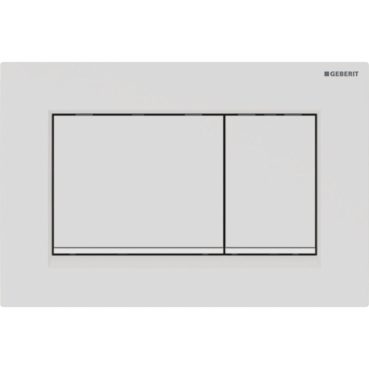 GEBERIT GE Betaetigungsplatte Sigma20 2-Mengen Kunststoff, mattweiss, square – 115.883.01.1