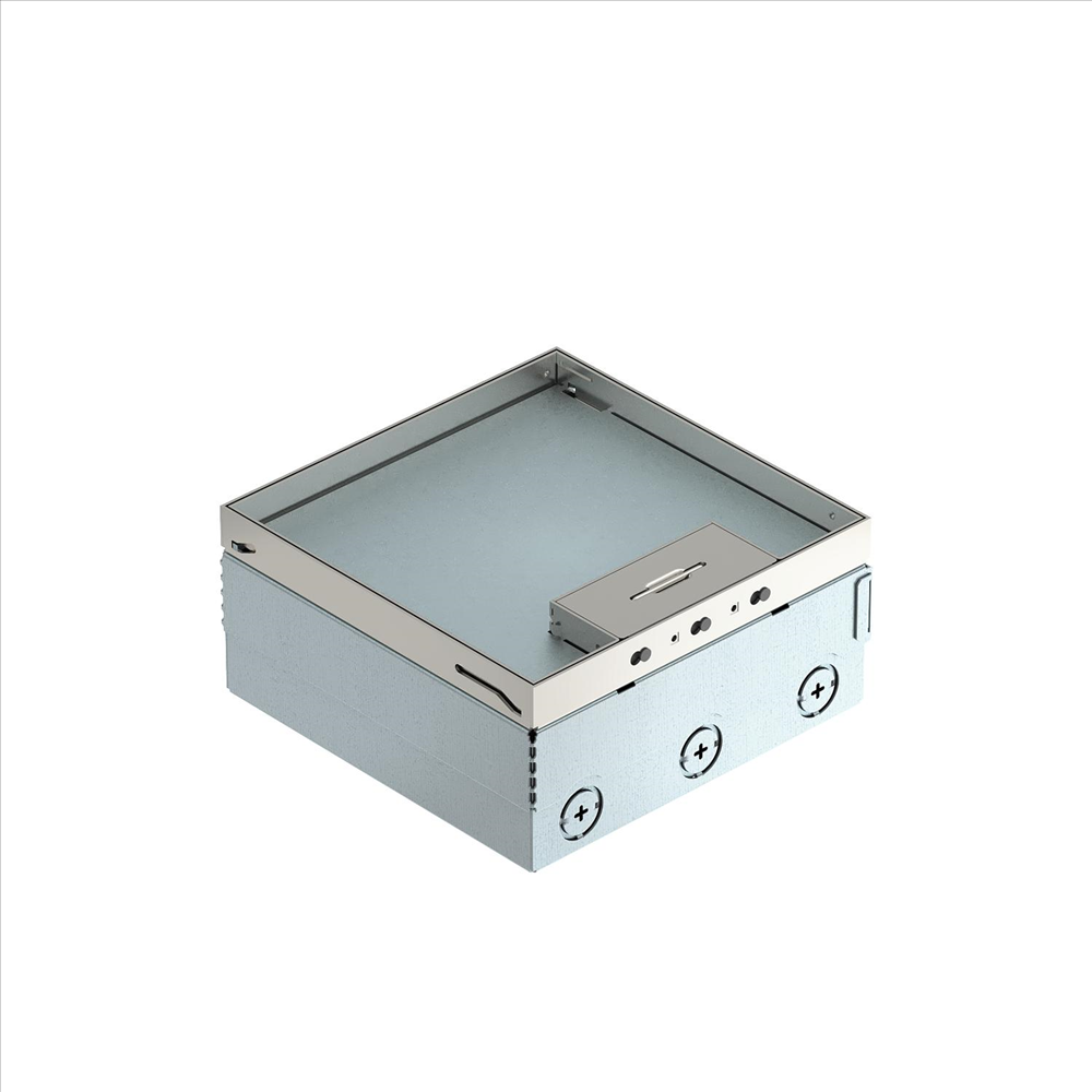 OBO Bodentank komplett 3fach VDE-Steckdose E delstahl, rostfrei A2 1.4301 – 7427216