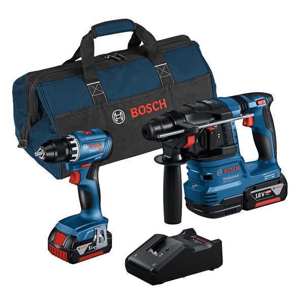 BOSCH POWER TOOLS Combo Kit 2-tlg. Kit 18V: GSR 18V-45 + G BH 18V-22 + 2 x 4.0Ah + GAL 18V-40 (C) – 0 615 A50 038