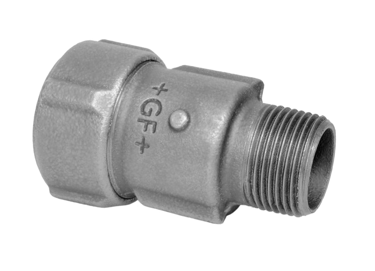FISCHER GEORG FITTINGS Primofit Übergangsstück mit AG, 5/4" für Stahlrohre, schwarz – 775207054