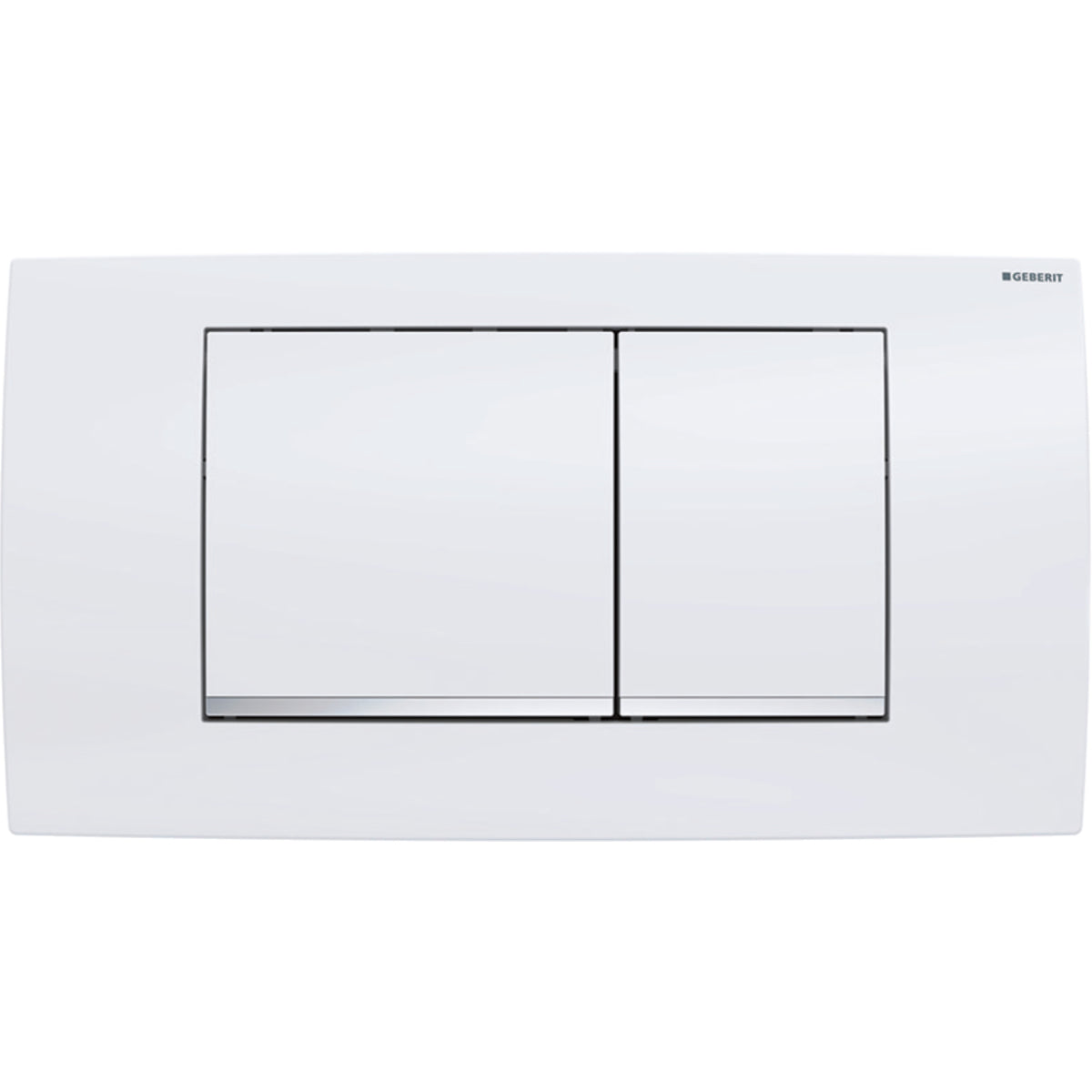 GEBERIT GE Betaetigungspl. Twinline30 2-Mengen weiss/glanzchrom – 115.899.KJ.1