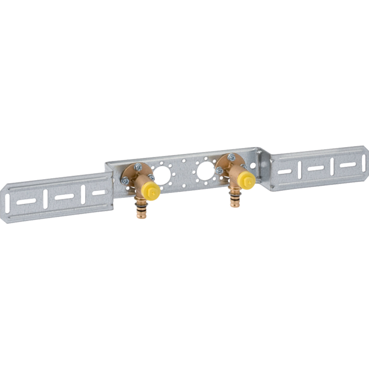 GEBERIT GE Mepla Anschlusswinkel, vormont. zweifach, d20mm x Rp1/2 x AD153mm – 602.780.00.5