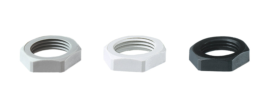 JACOB PA-Sechskantmutter M25x1,5lg RAL7035 hellgrau – 50.225 PA7035
