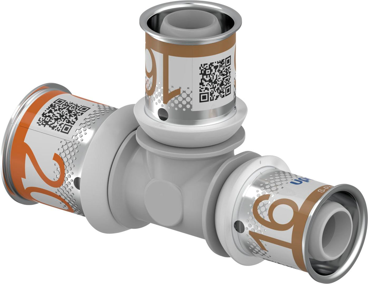 UPONOR Uponor S-Press PLUS T-Stück reduziert PPSU 20-16-16 – 1039949