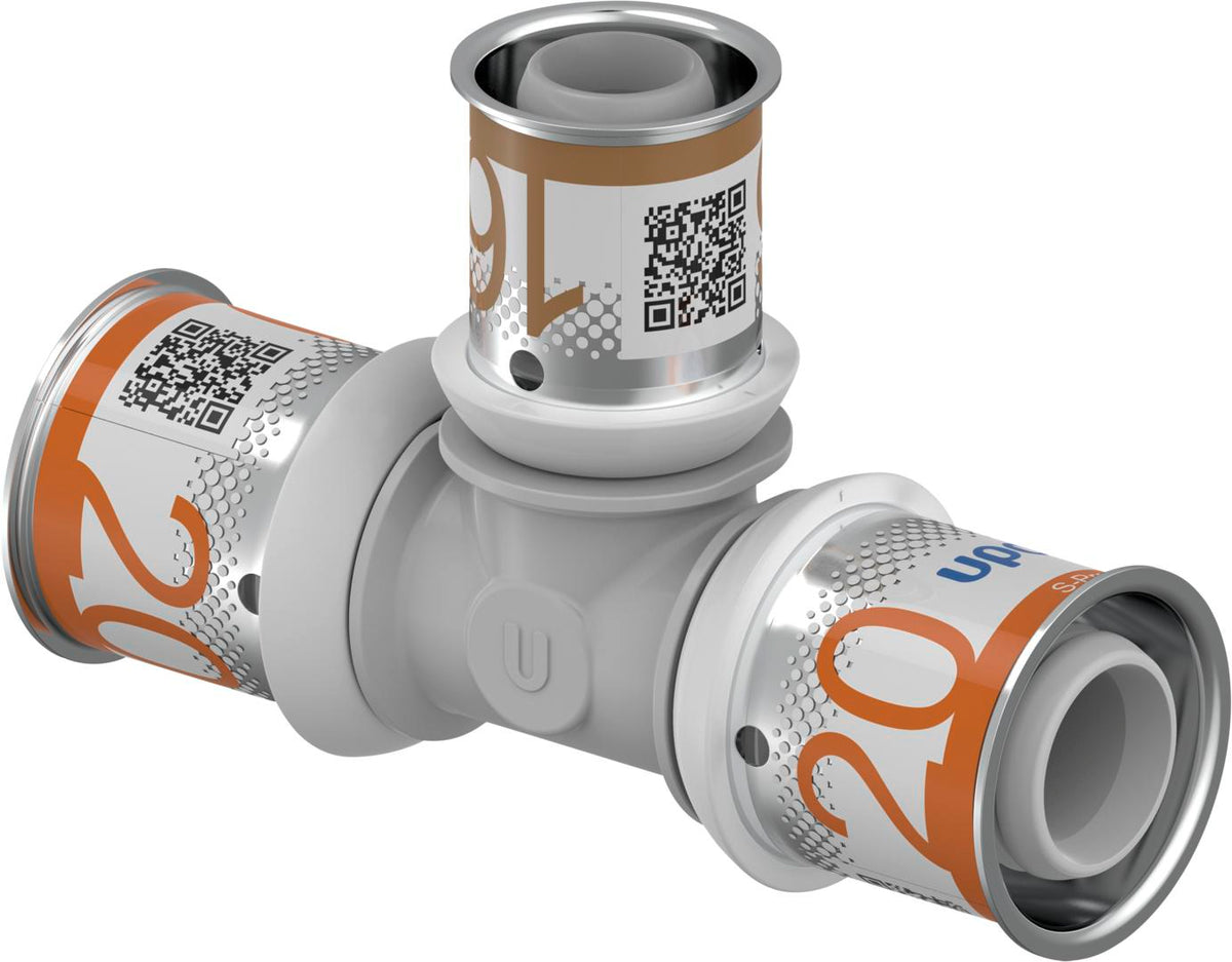 UPONOR Uponor S-Press PLUS T-Stück reduziert PPSU 20-16-20 – 1039950