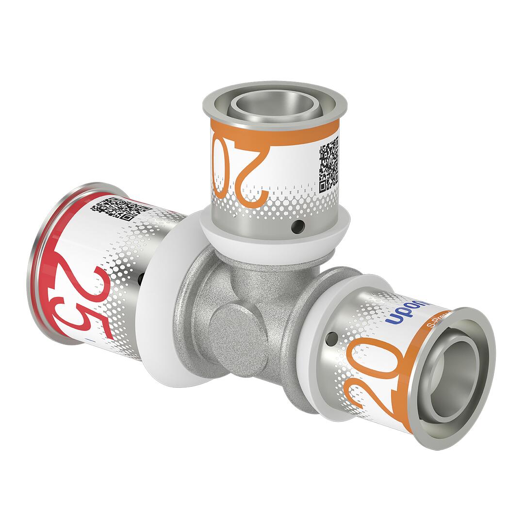 UPONOR Uponor S-Press PLUS T-Stück reduziert 25-20-20 – 1070576