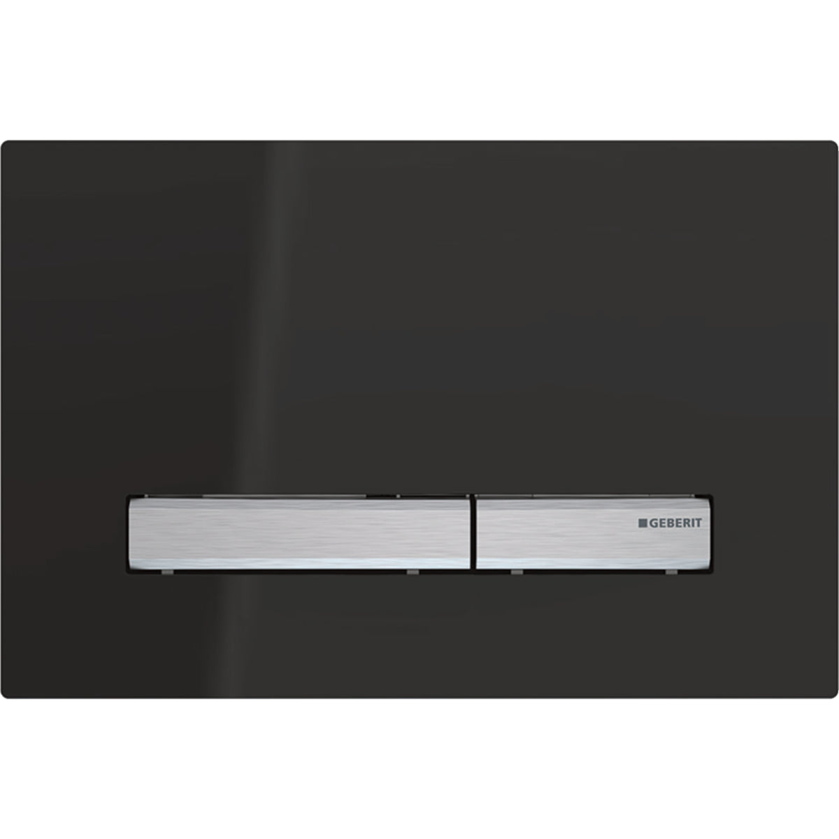 GEBERIT GE Betaetigungsplatte Sigma50 2-Mengen schwarz RAL9005, square – 115.788.DW.2