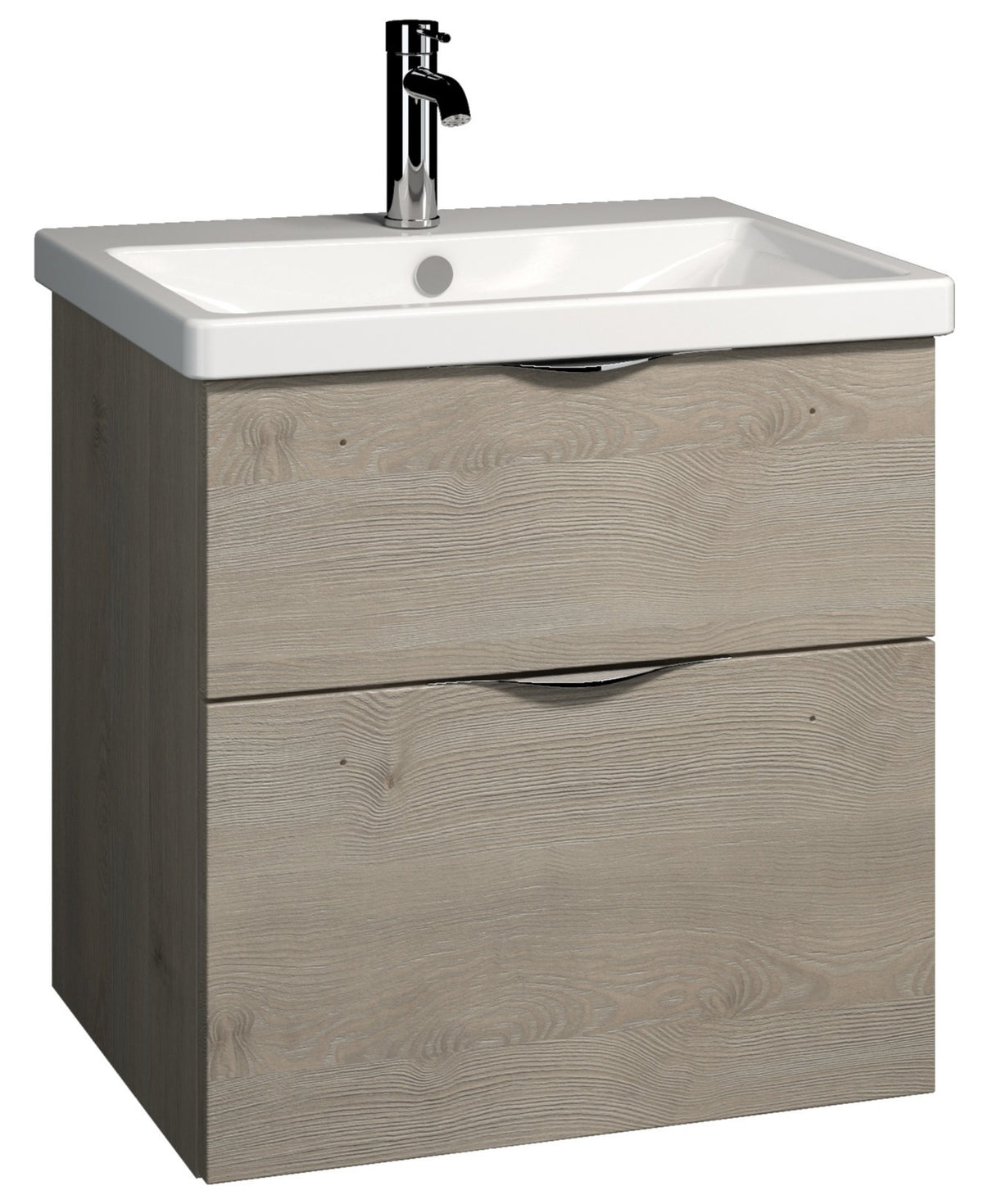 ALVA Idea Unterschrank m. Keramik WT, 2 Auszüge, 63x64,5x49cm, Weiß Glanz - AQBMIDWTUSK1W