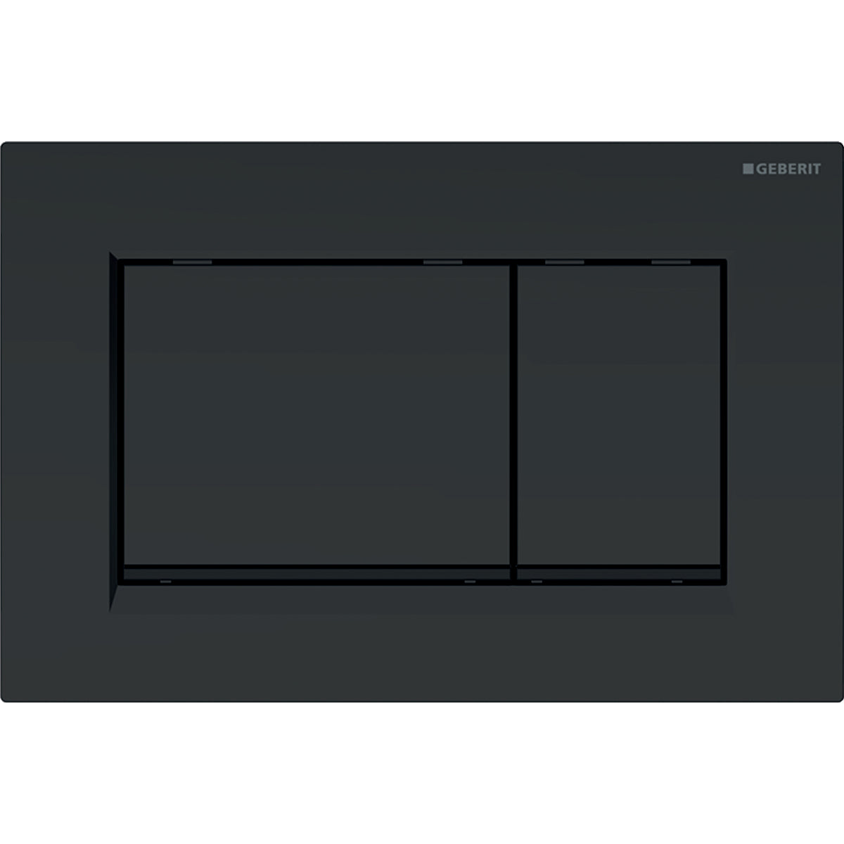 GEBERIT GE Betaetigungsplatte Sigma20 2-Mengen Kunststoff, mattschwarz, square – 115.883.16.1