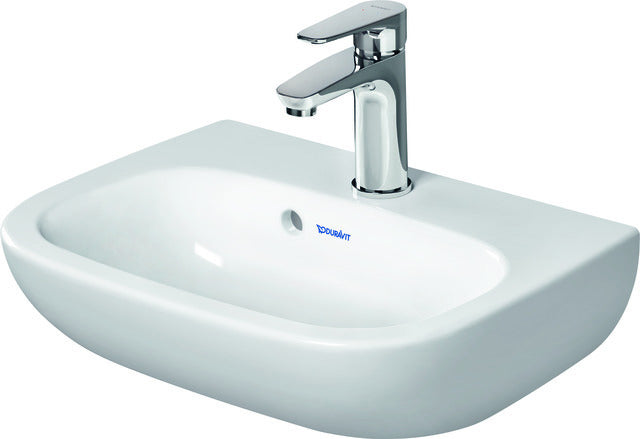 DURAVIT Duravit D-Code Handwaschbecken 450x340mm mit Überlauf, m.Hahnlochbank, weiß – 7054500002