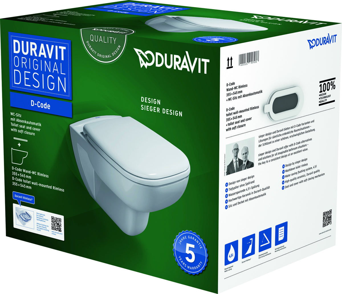 DURAVIT Duravit D-Code Rimless Set – 45700900A1