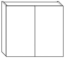 Alva Viva H„ngeschrank mit 2 Tren, 70x62x17cm, Weiá - AQBMVIHGS2W