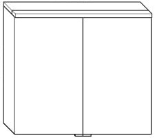 Alva Viva Spiegelschrank, Korpus verspiegelt, 60x62x17cm, LED-Aufsatzleu. - AQBMVISPS1
