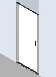 ALVA Juna Pendeltür 1-tlg. rechts 80/200cm, Silber HGL, ESG Clean - AQDUJUPT80R