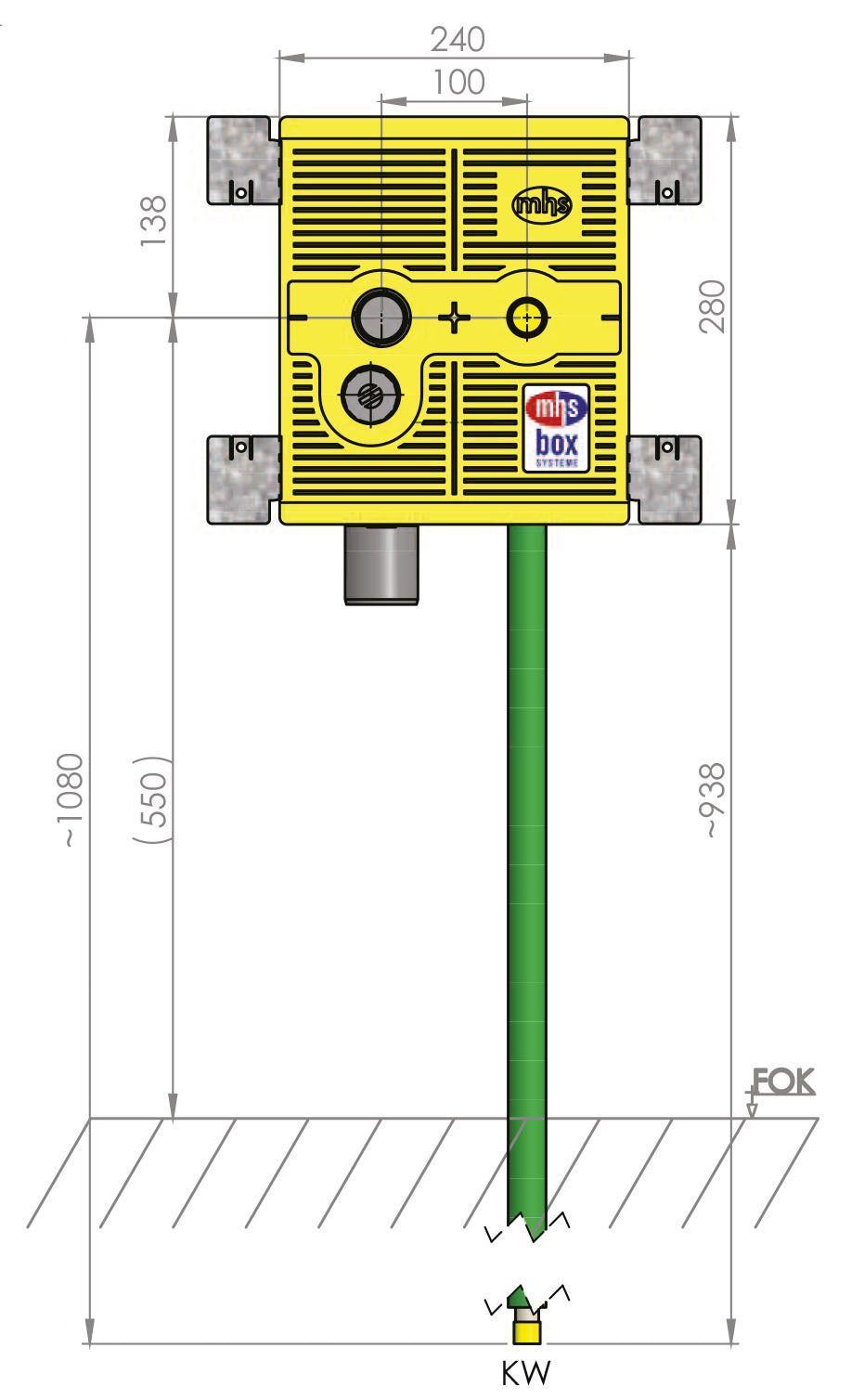 MHS MHS UNIBOX Waschmaschine Kelit Kelox Rohr:Kelit Kelox – 23541KE0000000