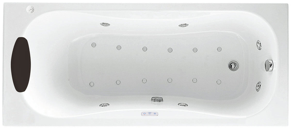ALVA Spa Whirlwanne Körperform 180x80cm, System Plus, Weiß