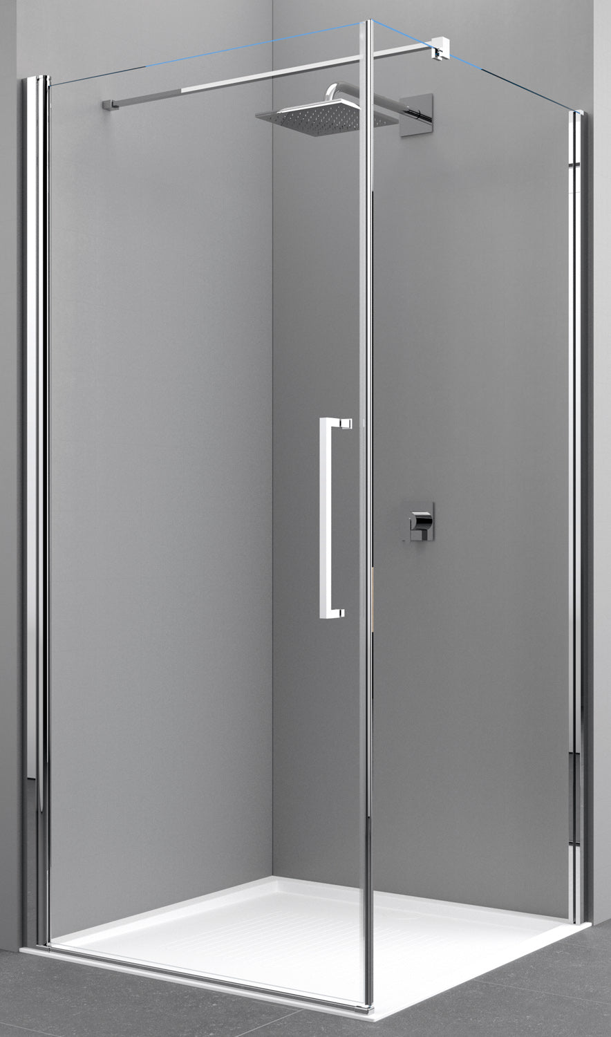 NOVELLINI Novellini Passion Seitenwand f. Pendelt. 87-89/200cm, chrom, ESG – BPPADUNSW3FPT