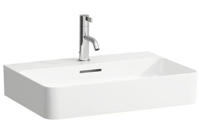 LAUFEN Laufen VAL Aufsatz-Waschtisch 1 HL m. ÜL Unterseite geschliffen 60x42cm weiß – H8162830001041