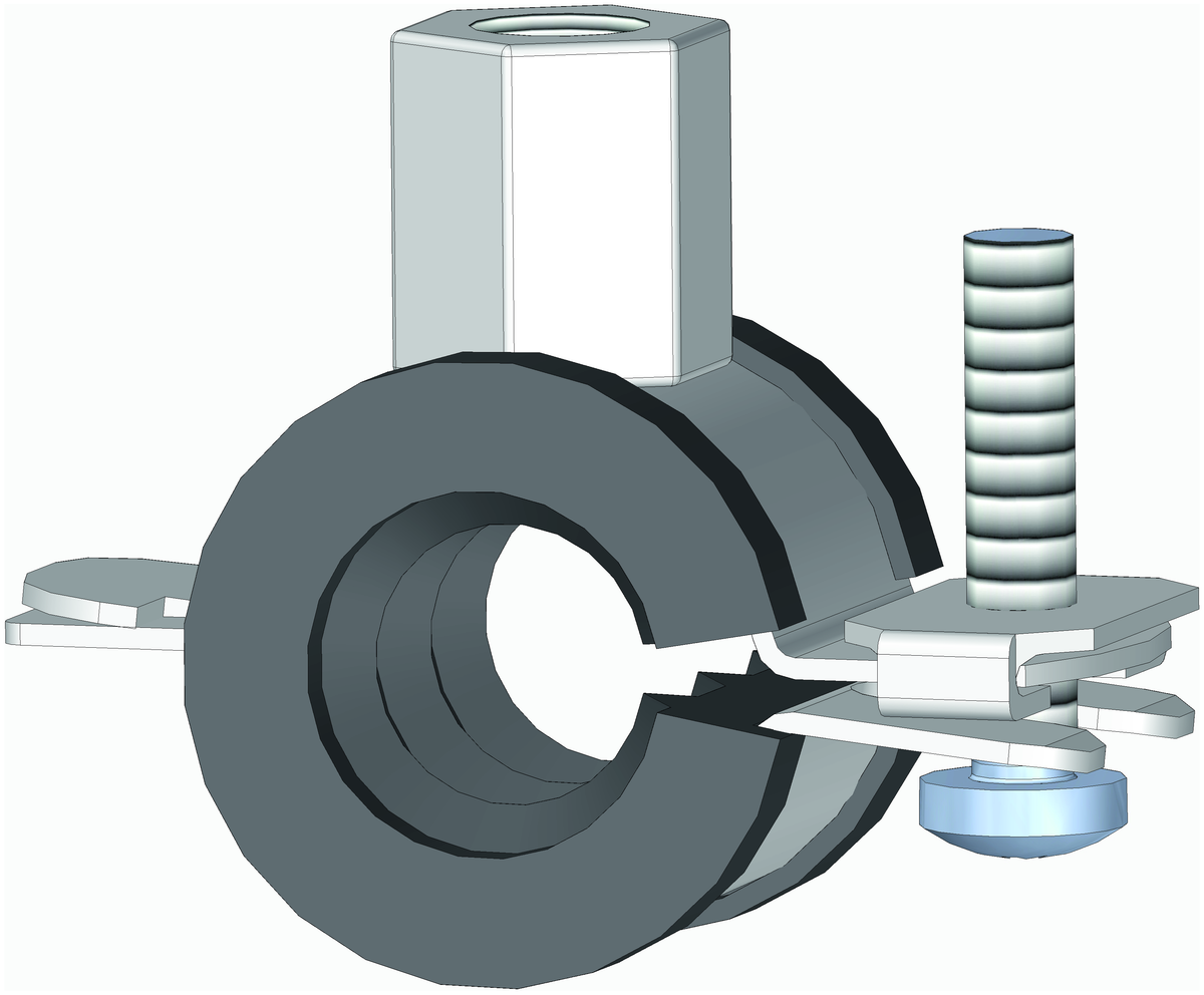 Alva Cliprohrschelle Wst.1.4401+EPDM-Einlage M8/M10, 5x25 FL=20x1mm Spannb.48-51mm - ERSCE4-48