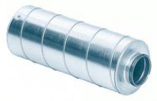 ALVA Rohrschalldaempfer aus verz. Blec DN160x900mm Daemmstaerke 100mm - ALSL10-16090
