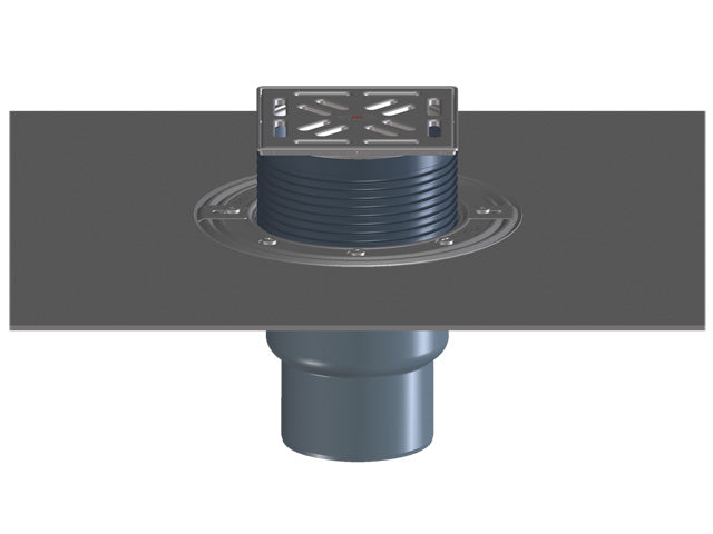 HUTTERER & LECHNER HL3100TH Balk.- u. Terr.abl. DN75/110 sr , Bitumen, GK, 145x145mm/138x138mm – HL3100TH